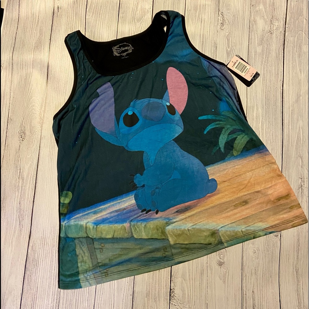 NWT Torrid Disney Stitch Black Tank Top Size 1 (14/16)